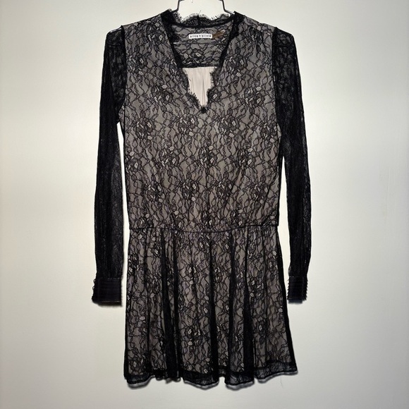Alice + Olivia Lace Drop Waist Mini Dress - Picture 2 of 11